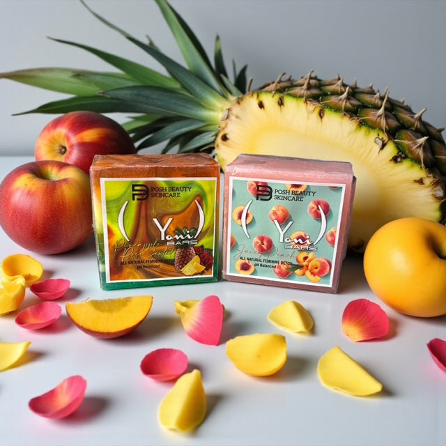 Pineapple Rose and Juicy Peach Yoni Bar Combo