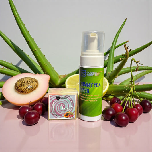 Yummy Yoni Intimate Foam Wash and Paw Paw Cherry Yoni Bar Combo